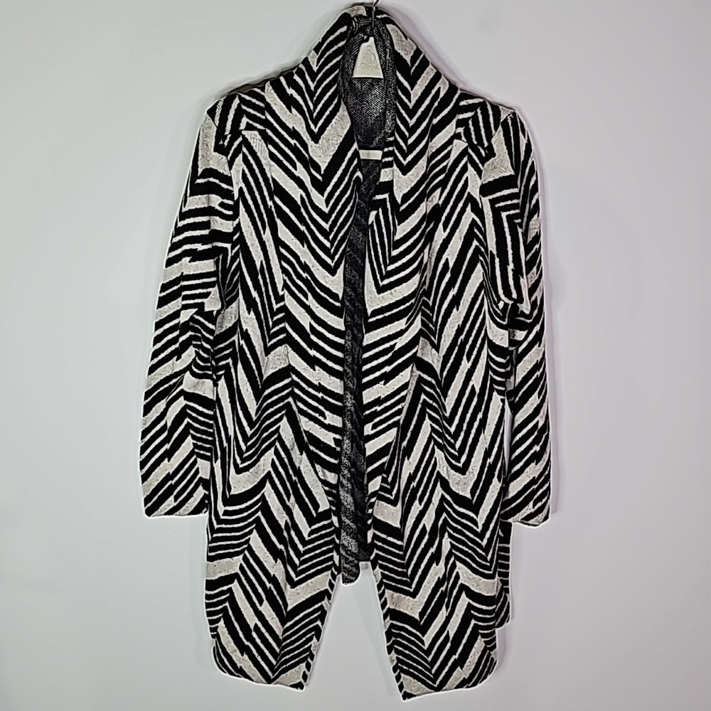 Le Chateau XL black and white hooded layering cardigan